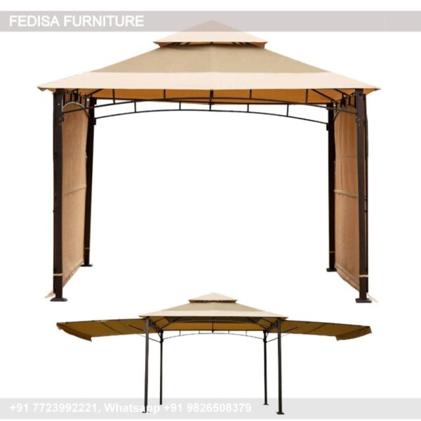 Gazebo Wooden Gazebo Metal Gazebo With Seating Slanted Roof Gazebo