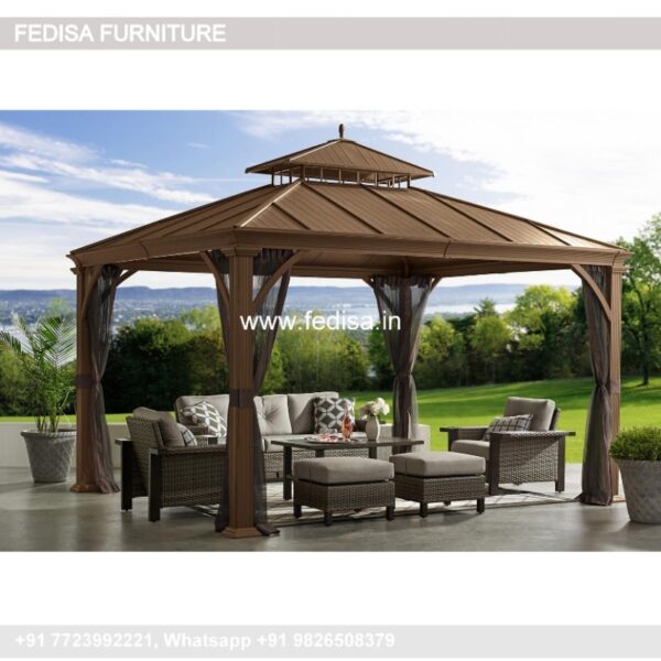 Gazebo Garden Gazebo 3x3 Gray Gazebo Small Metal Gazebos