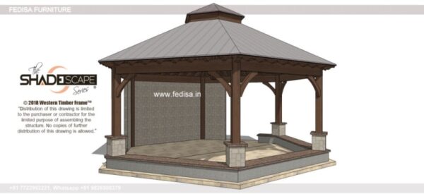 Gazebo Small Gazebo 5m X 2.5 M Wooden Gazebo Venice Gazebo