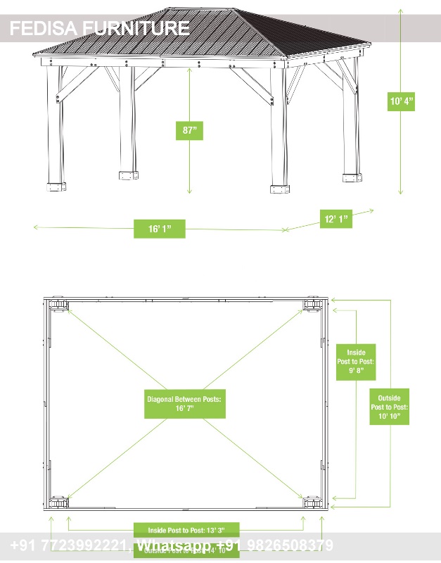 Gazebo Wooden Gazebo Ventura Gazebo Chunky Wooden Pergola