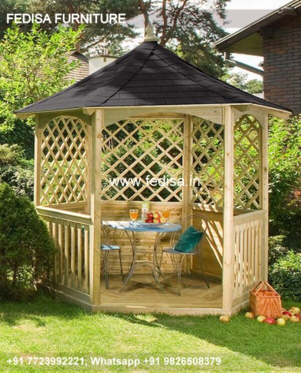 Gazebo Garden Gazebo Pergola 2.5 M Gray Rattan Gazebo