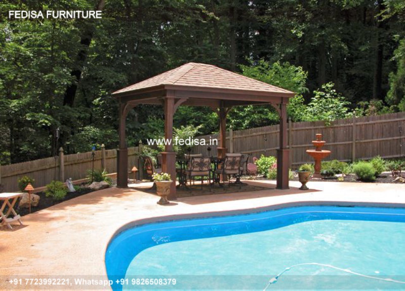 Gazebo Wooden Gazebo 4x3 Wooden Pergola Hexagonal Arbor Gazebo