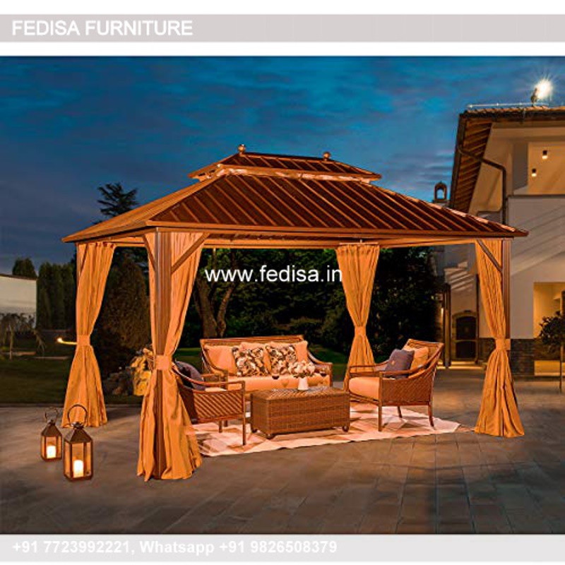 Gazebo Metal Gazebo All Weather Gazebo For Hot Tub Gray Patio Gazebo