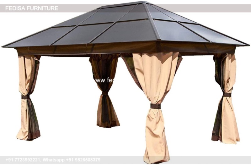 Gazebo Wooden Gazebo Steel Framed Gazebo Gray Gray 2m X 2m Gazebo