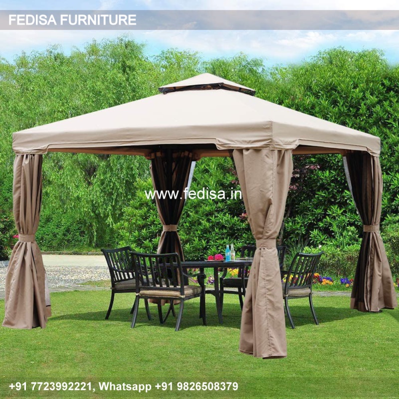Gazebo Metal Gazebo 17 Meters Hexagonal Gazebo Marco Polo 3m X 3m Gray Gazebo