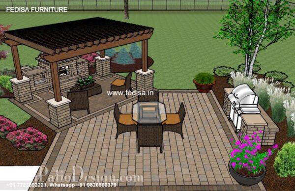 Gazebo Wooden Gazebo Sliding Roof Garden Gazebo Octagonal Pergola