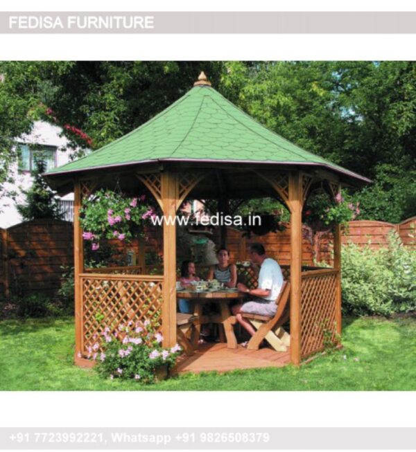 Gazebo Wooden Gazebo Hardtop Gazebo 3x17 Roofed Garden Gazebo