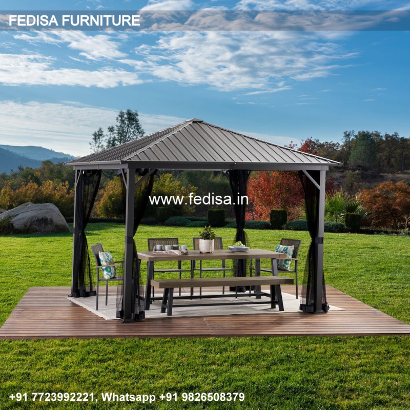 Gazebo Outdoor Gazebo Wooden Gazebo With Glass Roof Brown Rattan Gazebo