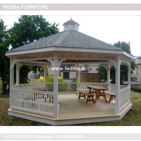 Gazebo Garden Gazebo Croft 3m X 3m Pergola Wooden Circular Gazebo