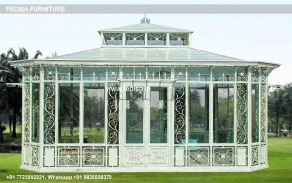 Gazebo Garden Gazebo 4m X 4m Metal Pergola 2m Gray Gazebo