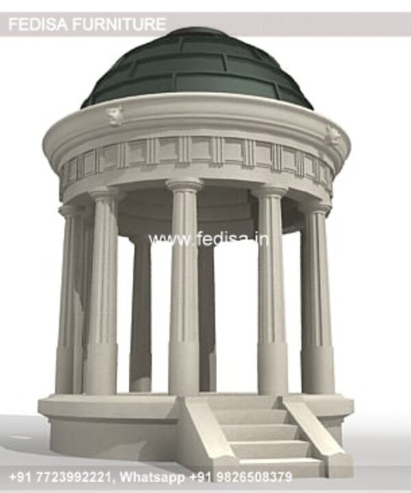Gazebo Wooden Gazebo Blooma 3m Dark Gray & White Retractable Awning 3x3m Metal Gazebo