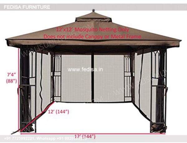 Gazebo Small Gazebo Utopia Wooden Pergola Blooma 3m Dark Gray & White Retractable Awning